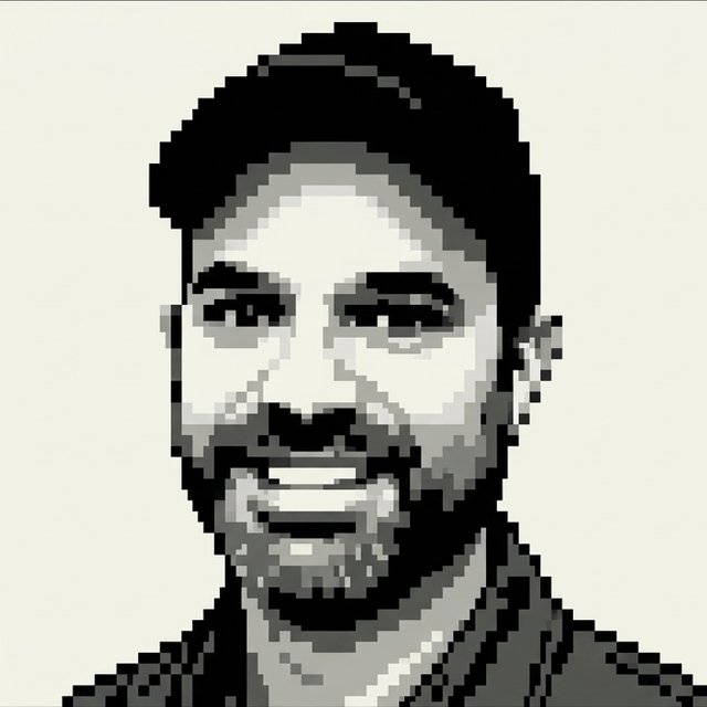 Retrato pixelado de Eduard Mateu